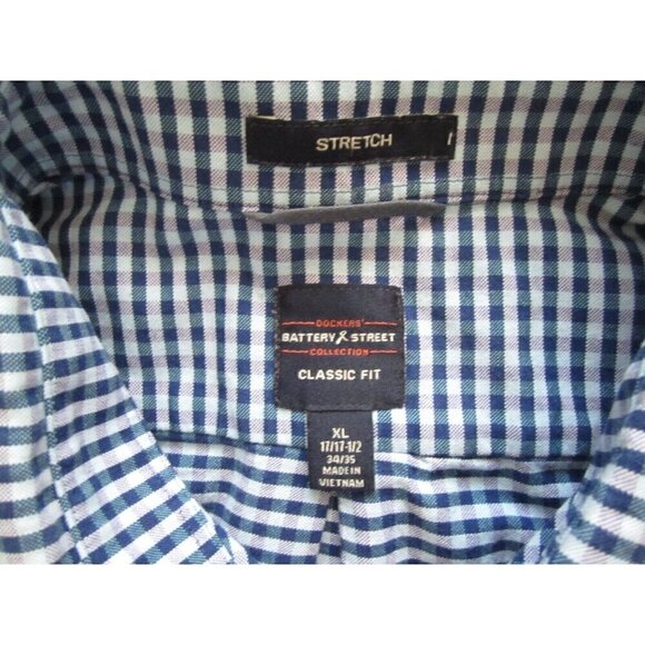 Men's Dockers Buttery Street Gingham Button Up Long Sleeve Shirt Sz XL (MT301) - Picture 2 of 7
